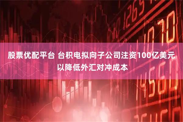 股票优配平台 台积电拟向子公司注资100亿美元 以降低外汇对冲成本