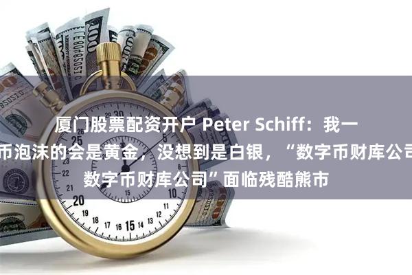 厦门股票配资开户 Peter Schiff：我一直认为刺破比特币泡沫的会是黄金，没想到是白银，“数字币财库公司”面临残酷熊市